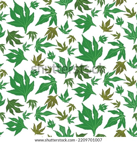 The leaves that aer painted imitating the lotus leaves for abeautiful fabric patterns can be used to make clohes.background,carpet, fabric,wallpaper,illustration,vector,embroidery style.