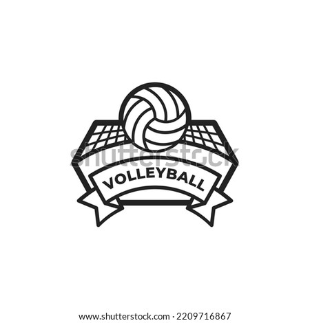 Volleyball Sport Logo Design Template