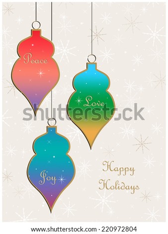 Christmas Ornaments - Happy Holidays