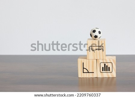 business in football club and soccer team manager, sport betting concept 