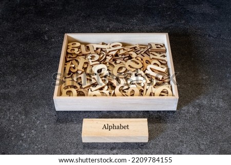 Pictures of cut letters of the alphabet