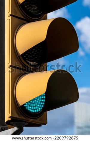 traffic lights close up in a modern district