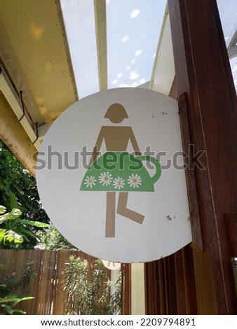 Toilet symbol in a restaurant in Thailand