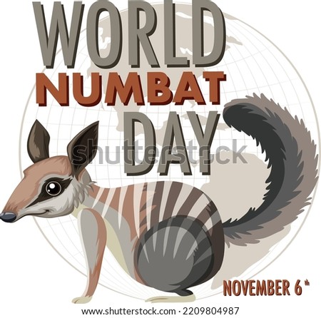 World Numbat Day Logo Concept illustration