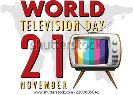 World Television Day Logo Design  illustration