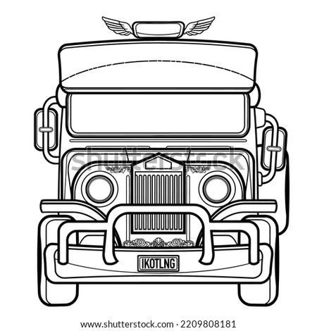 Vector clip art of a Philippine Jeepney
