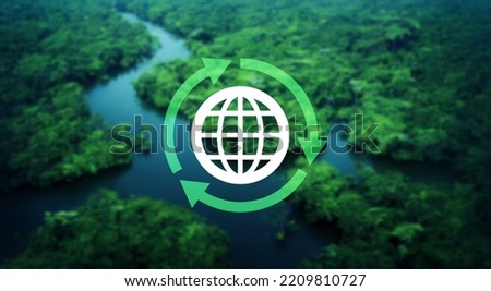 Recycle of resources concept. Environment technology. Green transformation. Ecology. Sustainable development goals. SDGs. ESG investment. Royalty-Free Stock Photo #2209810727