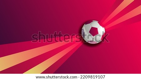 Vector of world cup 2026  background. Template of soccer background with light trail and 3d ball icon. world cup 2026.