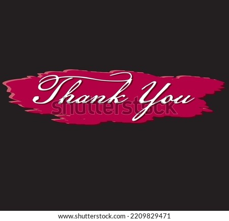 THANK YOU WRITING VECTOR ILLUSTRATION