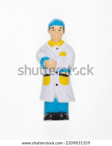 doctor toy isolated on white background
