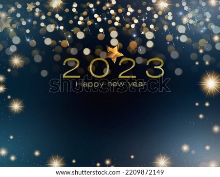 Happy new year 2023 greeting card with copy space 