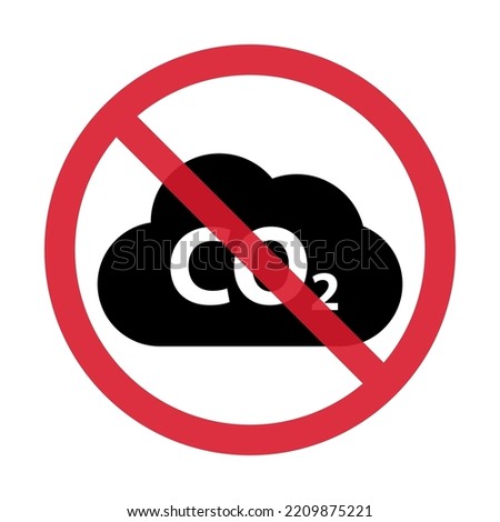 CO2 reduce cloud icon, clean global emission, environment eco design symbol vector illustration .