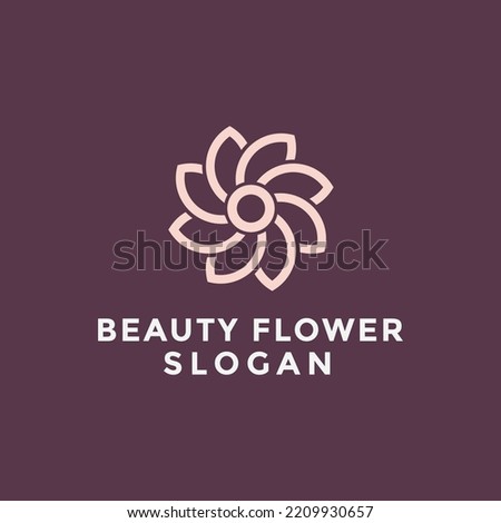 Beauty flower logo icon design template. luxury, vector.