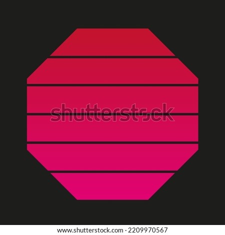 Red Pink Octagon Vector Background
