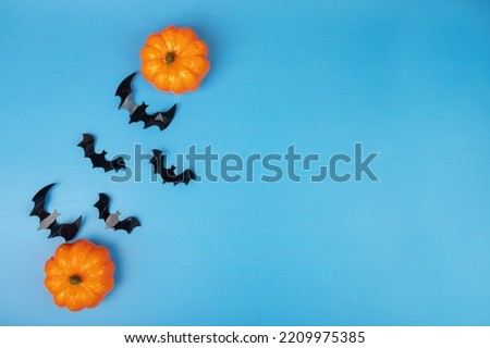 trick or treat,Happy Halloween,pumpkin and bats, halloween background
