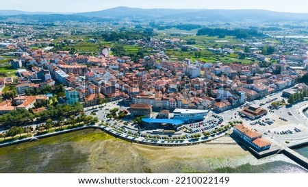 Aerial view of Cambados in Galicia Royalty-Free Stock Photo #2210022149