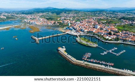 Aerial view of Cambados in Galicia Royalty-Free Stock Photo #2210022151