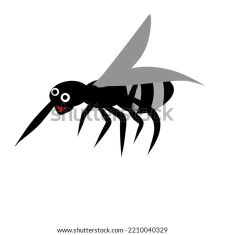 wild mosquito animal vector illustration