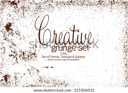 Design template.Abstract grunge frame texture. Stock vector