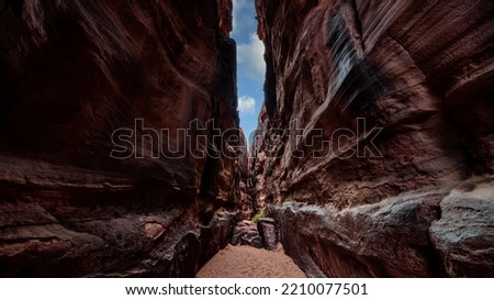 Cave and rugged mountain paths