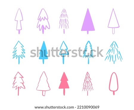 Christmas Tree Line Icons. Editable Stroke. Contains such icons as Christmas Tree, Nature, Holiday, Christmas, Pine Tree, Winter.