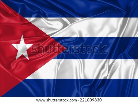 Cuba waving flag