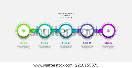 Flat circular diagram infographic  business background  template colorful