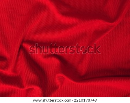 Shape of red fabric. Fabric texture of natural cotton, wool, silk or linen textile material. Red fabric background