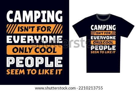 Camping T Shirt Design Template Vector