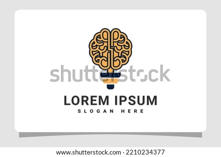 Brain Bulb Idea Logo Template Design Inspiration