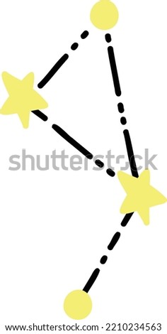 Hand Drawn constellation illustration isolated on background