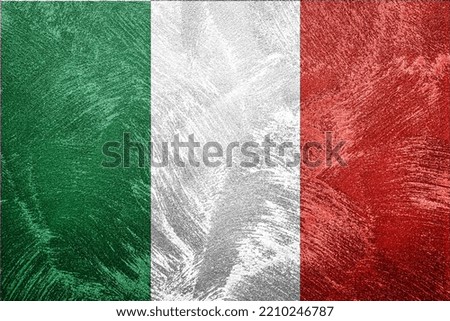 Flag of the Italy on a grunge vintage texture.