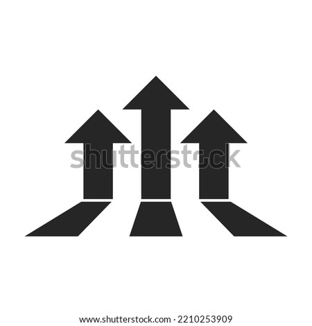 Up arrow move in upward direction icon