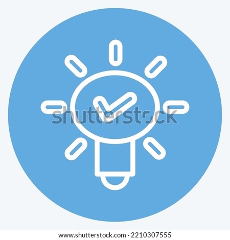 Icon Creativity. suitable for Startup symbol. blue eyes style. simple design editable. design template vector. simple illustration