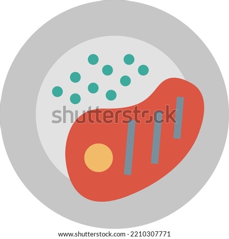 Vector Illustration design concept
icon of steak in plate 