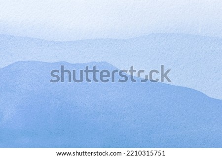 Abstract art background light blue colors. Watercolor painting on canvas with sky wavy gradient. Fragment of artwork on paper with denim wave pattern. Texture backdrop.