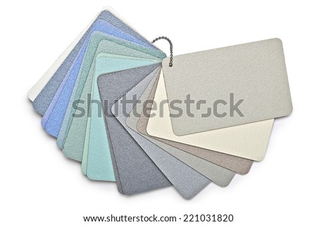 Samples of collection textured and colored fabrics - clipping path