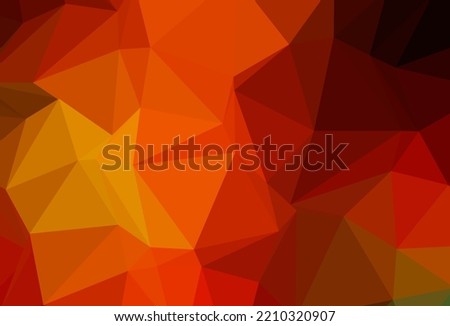 Light Red, Yellow vector triangle mosaic template. Shining colored illustration in a Brand new style. New texture for your design.