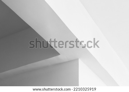 White minimal interior details, abstract architectural photo background, corners and girders