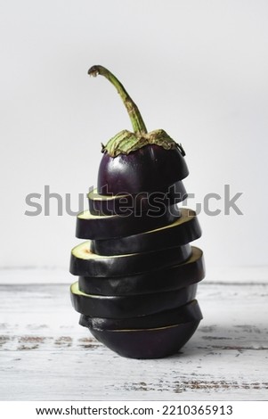 Sliced Purple Eggplants Free Sliced Purple Eggplants Stock Photo