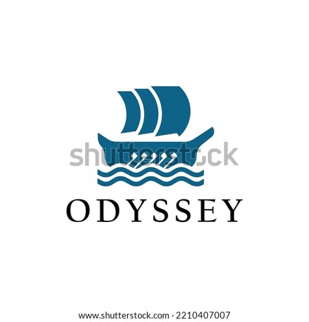 Odyssey Yacht Symbol Logo Design Royalty-Free Stock Photo #2210407007
