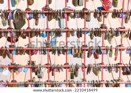 hanging colorful Heart Shape Padlock for good luck 