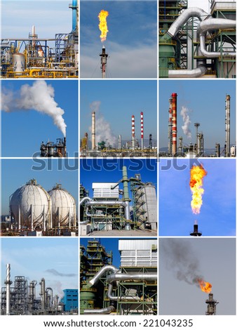 Collage of industrial photos