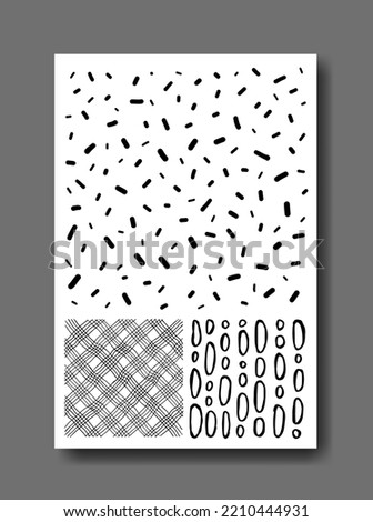 Poster with abstract patterns vector.