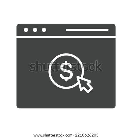 Pay per Click icon vector image. Can also be used for Search Engine Optimization. Suitable for mobile apps, web apps and print media. Royalty-Free Stock Photo #2210626203