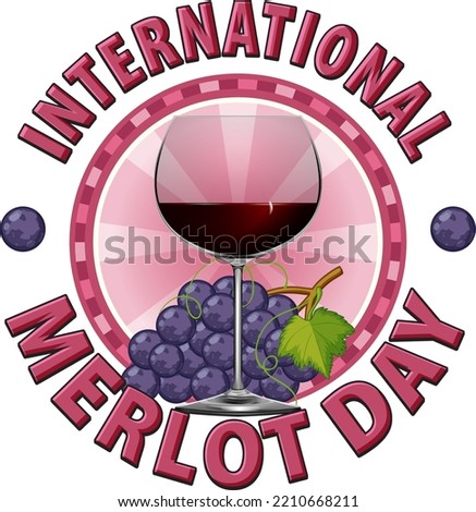 International Merlot Day Logo Design illustration
