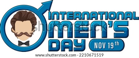 International Mens Day Poster Design illustration
