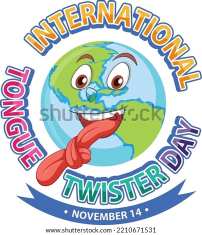 International Tongue Twister Day Banner Design illustration