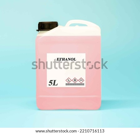 Biofuel in chemical lab in glass bottle Ethanol Royalty-Free Stock Photo #2210716113