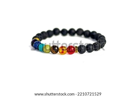  Seven color natural stone bracelet